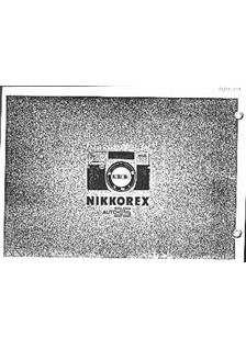Nikon Nikkorex 35 manual. Camera Instructions.